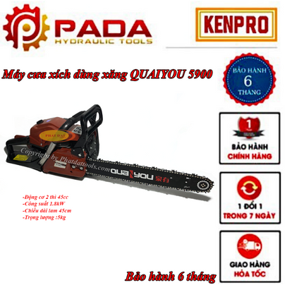 Máy cưa xích chạy xăng 2 thì quaiyou qy5900 - bảo hành 6 tháng