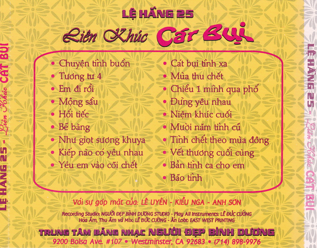 Bộ 6 đĩa cd nhạc Liên khúc 1