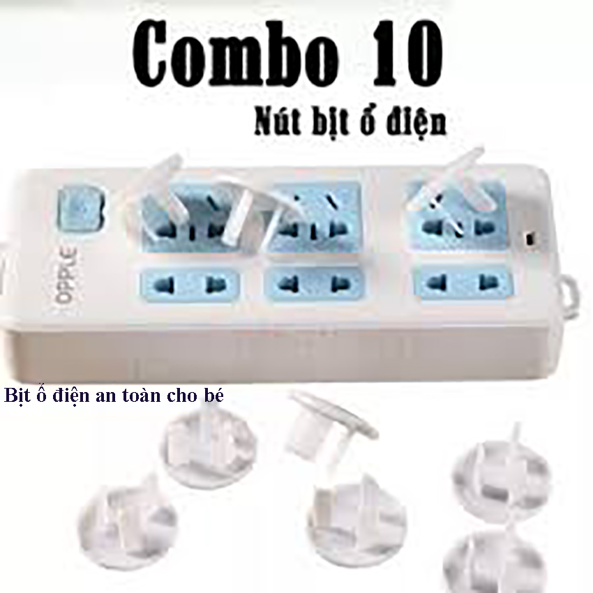 Combo 10 nút bịt ổ điện an toàn cho bé