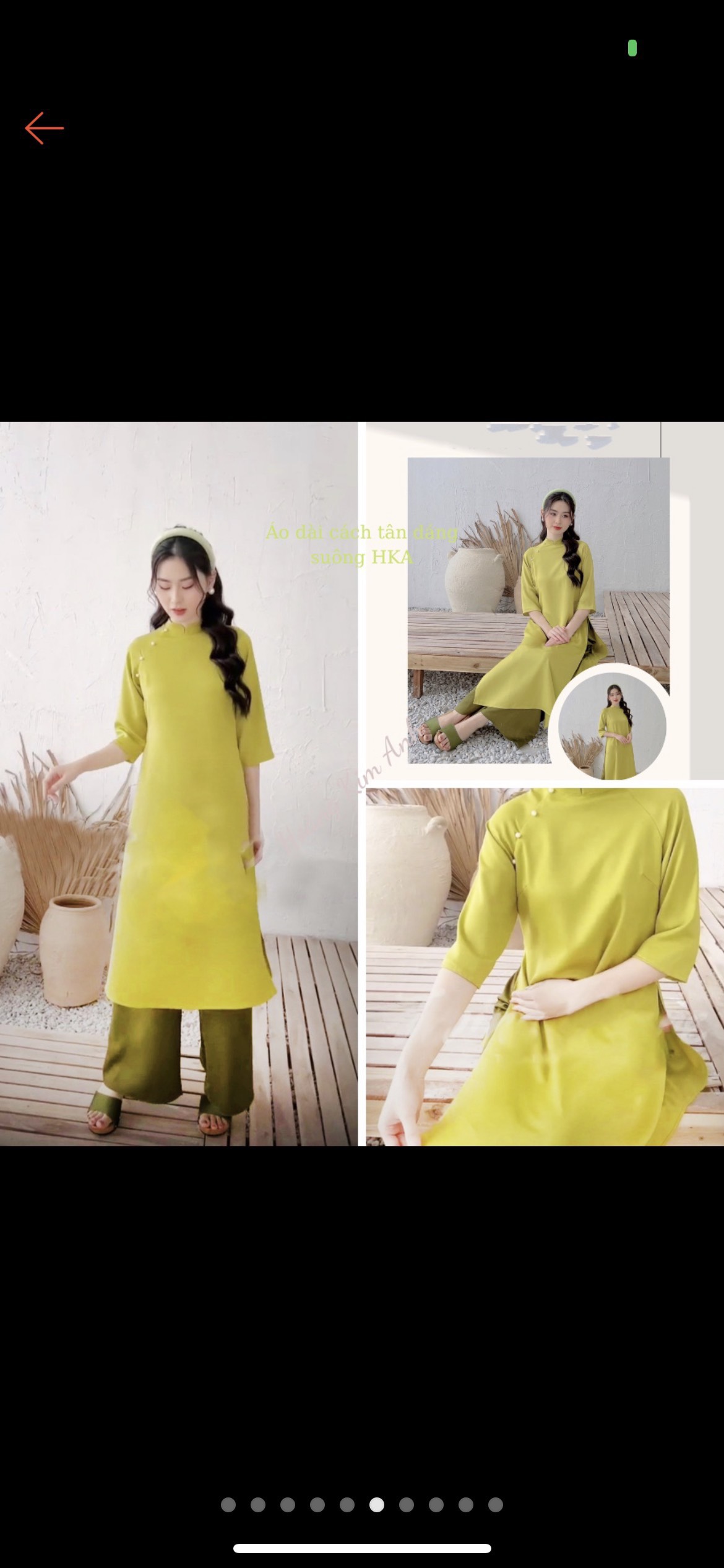 Áo cách tân màu xanh cốm