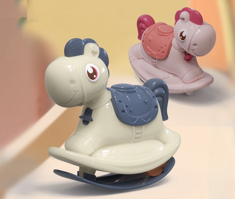Đồ Chơi Xe Ngựa Bập Bênh Và Chạy Cót 2in1 Cho Bé