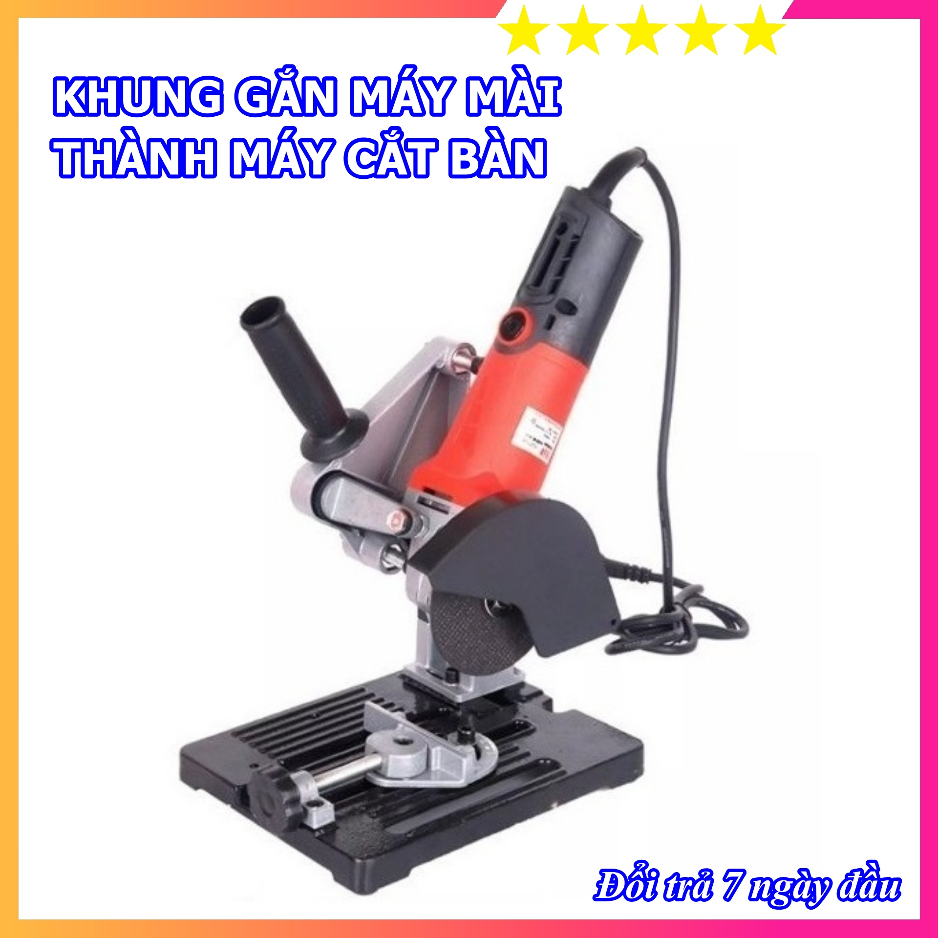 Khung biến máy mài, máy cắt thành máy cắt bàn cao cấp - Khung bệ nguyên khối chắc chắn