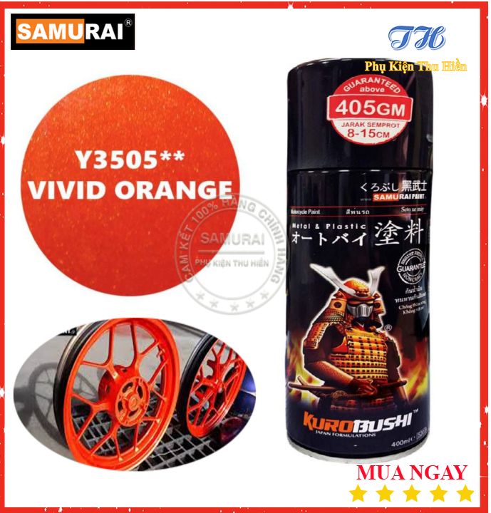 [HCM]Sơn Xịt Samurai Màu Cam Rực - Mã Y3505