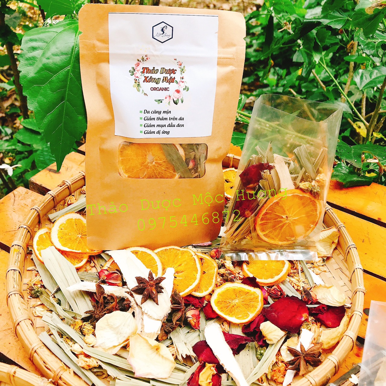 [GÓI DÙNG THỬ] - XÔNG MẶT THẢO DƯỢC ORGANIC - MỘC HƯƠNG