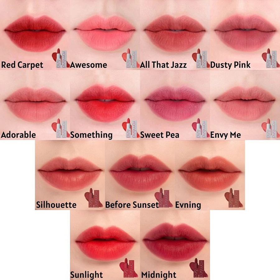 (XẢ KHO) Son Thỏi Lì, Lên Màu Siêu Xinh Romand Zero Matte Lipstick 3g