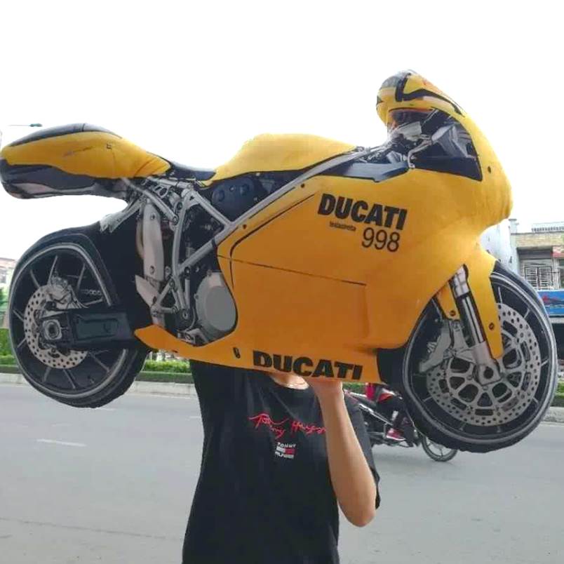 GẤU BÔNG HÌNH CHIẾC XE MÁY DUCATI CHO BÉ TRAI SIZE LỚN