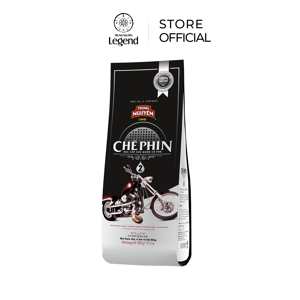 Trung Nguyên Legend Cà Phê Rang Xay Chế Phin 2 - Gói 500gr - Vị Cân Bằng, Hậu Dịu Nhẹ