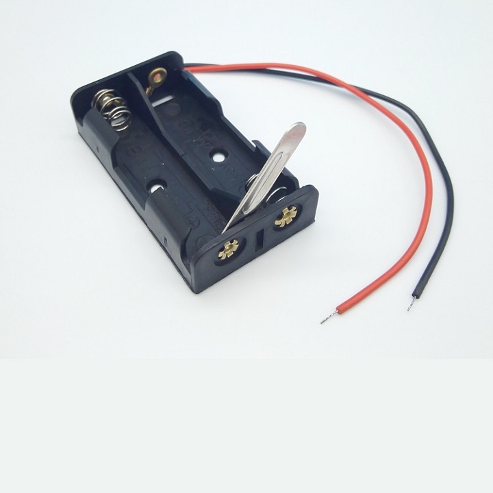 Đế 2 pin aa có ngắt, dùng để đựng pin