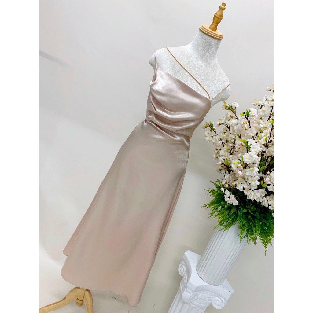 Đầm Maxi Phi Lụa Dây Kiểu