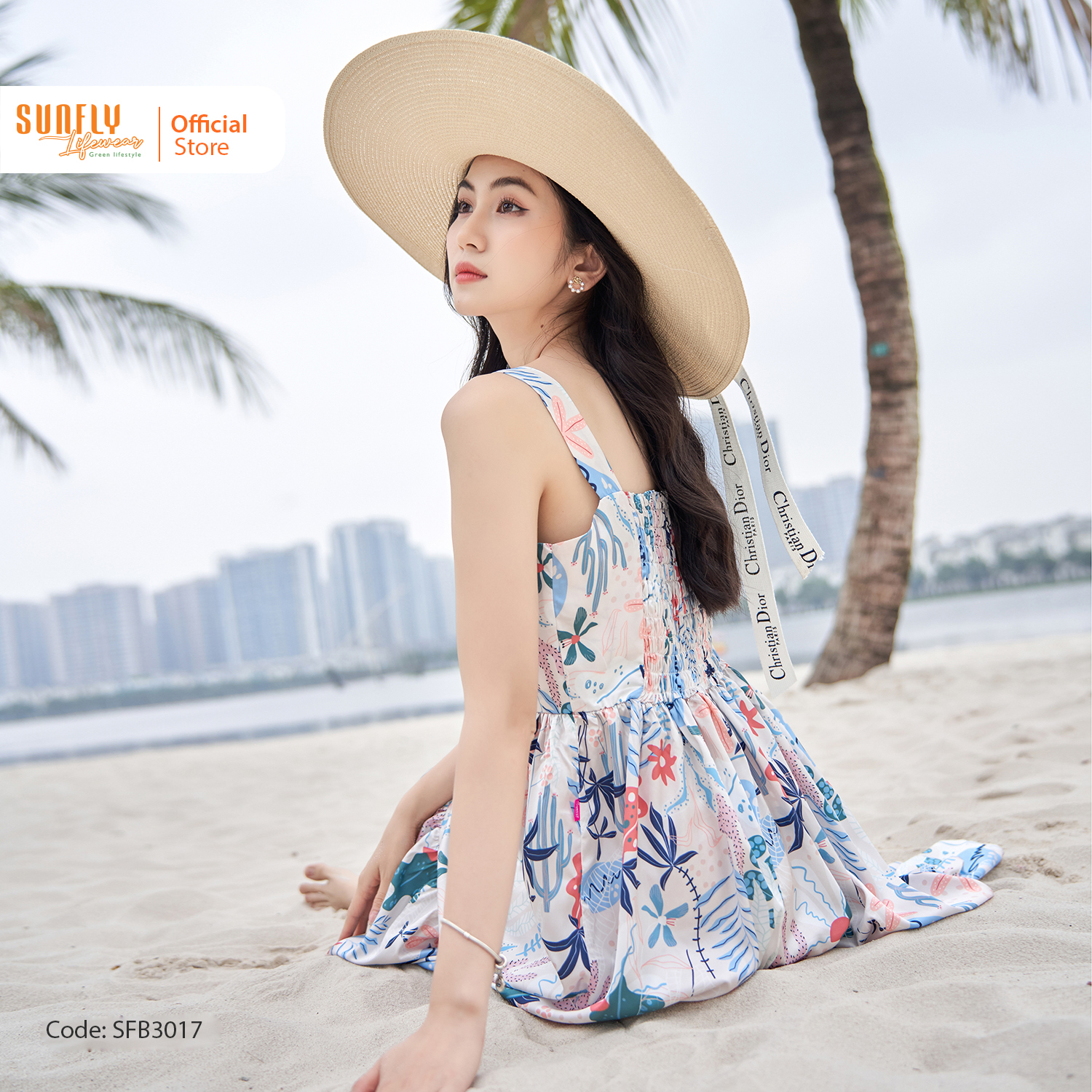 Đầm Nữ Maxi Lụa SUNFLY Tự Tin, Quyến Rũ SFB3017