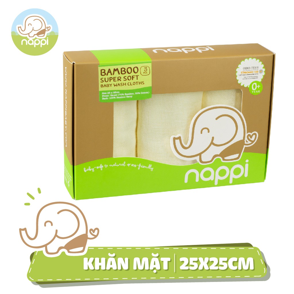 COMBO 4 Mẫu Khăn sợi tre đa năng Nappi