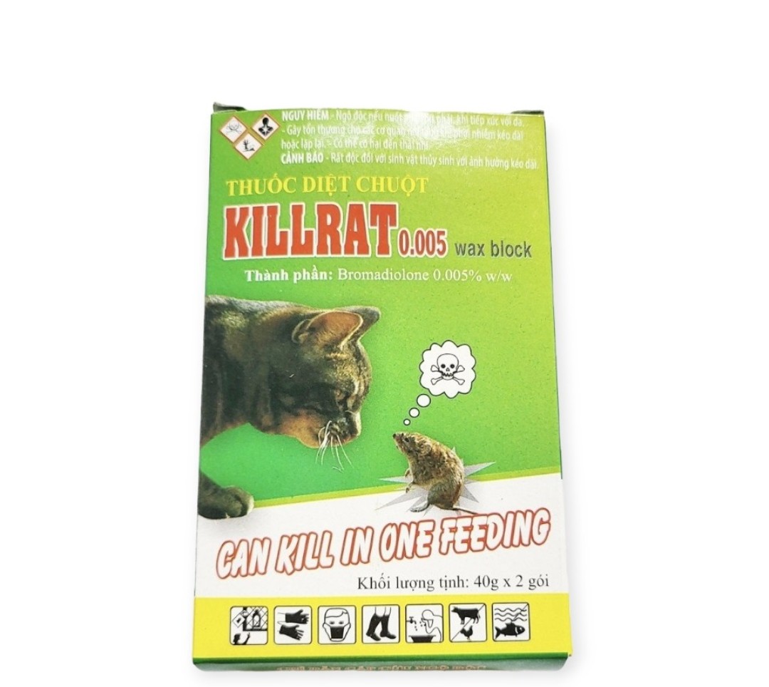 Diệt chuột Killrat thế hệ mới 0.005% bẫy chuột