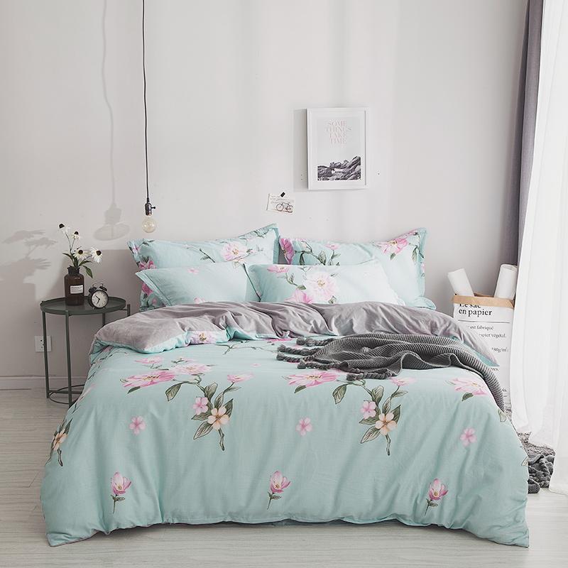 Hoa Mẫu Đơn Đỏ Dày Ấm 100% Cotton Bộ Bốn Chiếc A 100% Cotton B Nhung Pha Lê Hai Người Ga Trải Giường Vỏ Chăn 2.0 M Trên Giường Cung Cấp