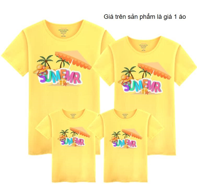 [HCM]áo gia đình du lịch mùa hè - áo gia đình hello summer