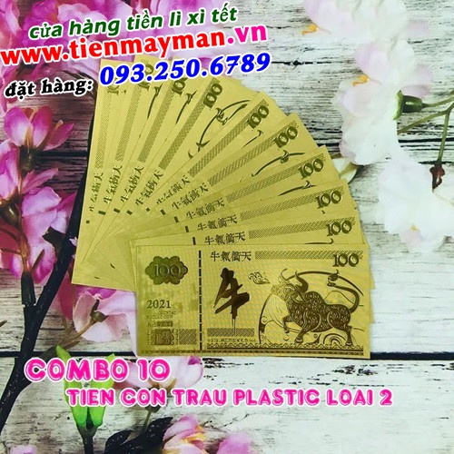 Tiền Lưu Niệm 100 Hình Con Ngựa Mạ Vàng Plastic