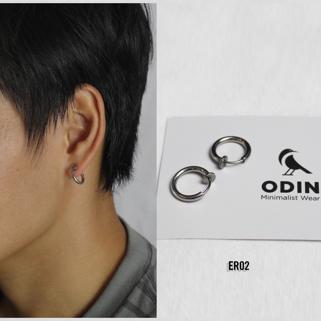 Khuyên tai không bấm - Thép KHÔNG GỈ | KHÔNG DỊ ỨNG - Mã ER02 - ODIN
