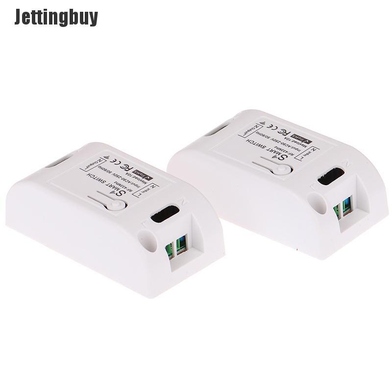 Jettingbuy Công Tắc Thông Minh RF 433 Mhz Bộ Thu RF Không Dây Rơ Le Hẹn Giờ Điện Thoại Điều Khiển Từ Xa