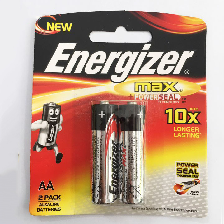 1 vỉ pin AA Energizer Alkaline chính hãng (1 vỉ 2 viên)