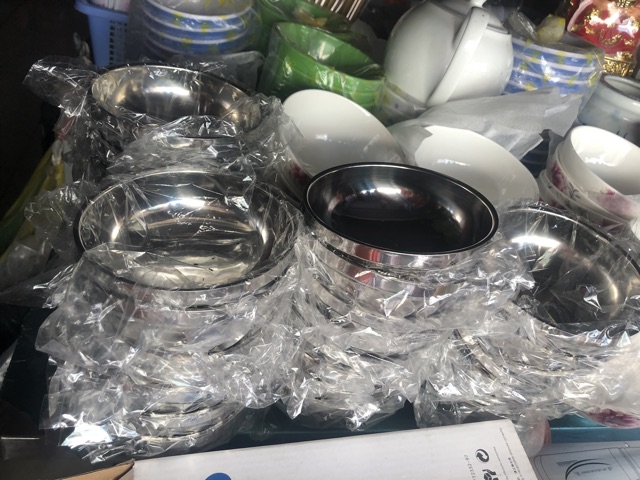 Chén Inox ăn cơm/ cháo cách nhiệt 2 lớp 10 cái