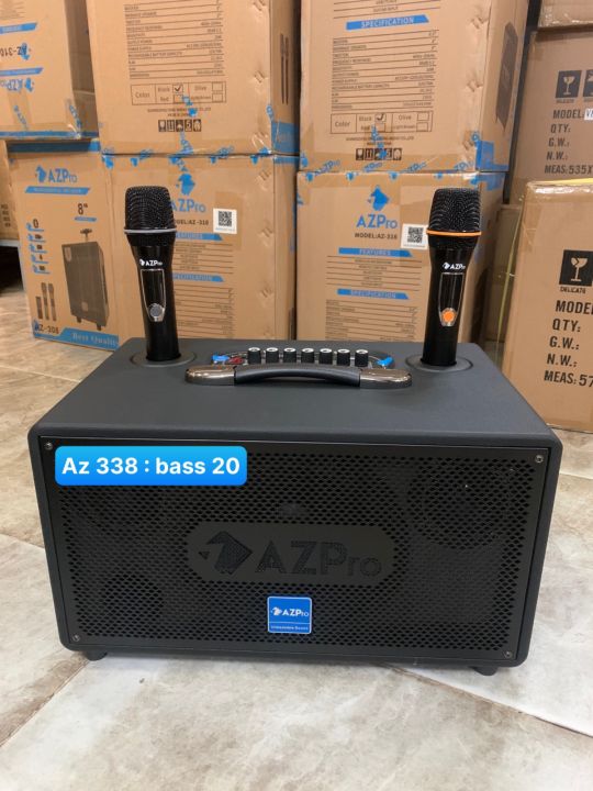 [ AZPRO HÀNG SẴN] Loa Kraoke công suất lớn-Loa Kéo karaoke bass đôi AZPRO AZ- 338 Chất Lượng Cao - C