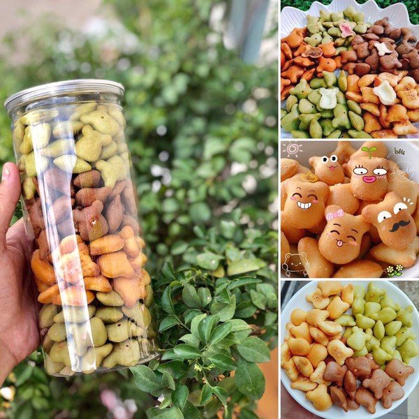 500gr Bánh gấu mix 3 loại (soccola,dâu,kem sữa) thơm ngon