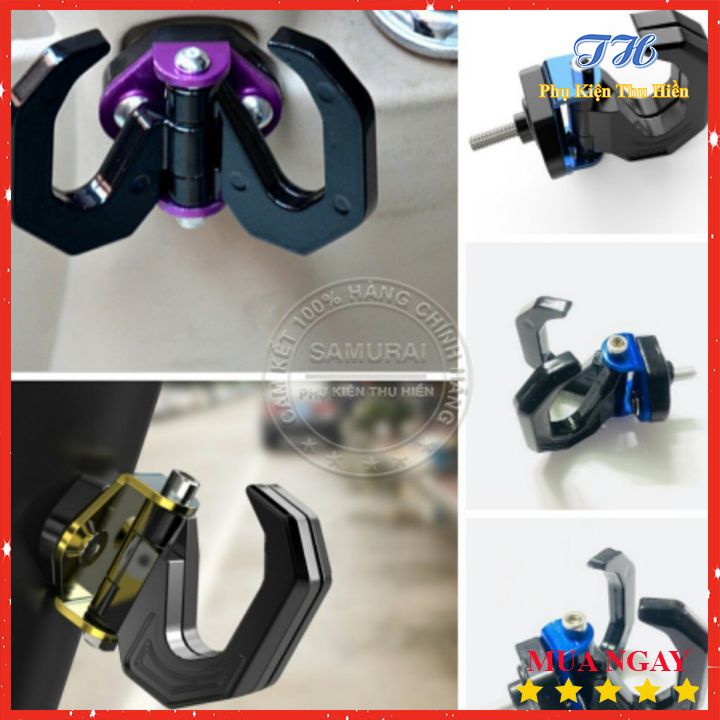 [HCM]Móc Treo Đồ Xe Máy Nhện 2 Móc Xoay 180 Độ