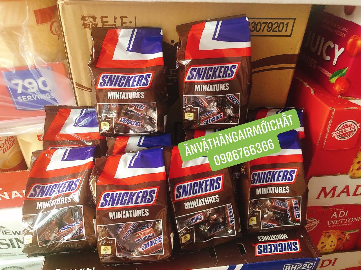 [New March 2026] German Miniature Snickers Chocolate Package 227 Grams - 12 Bars