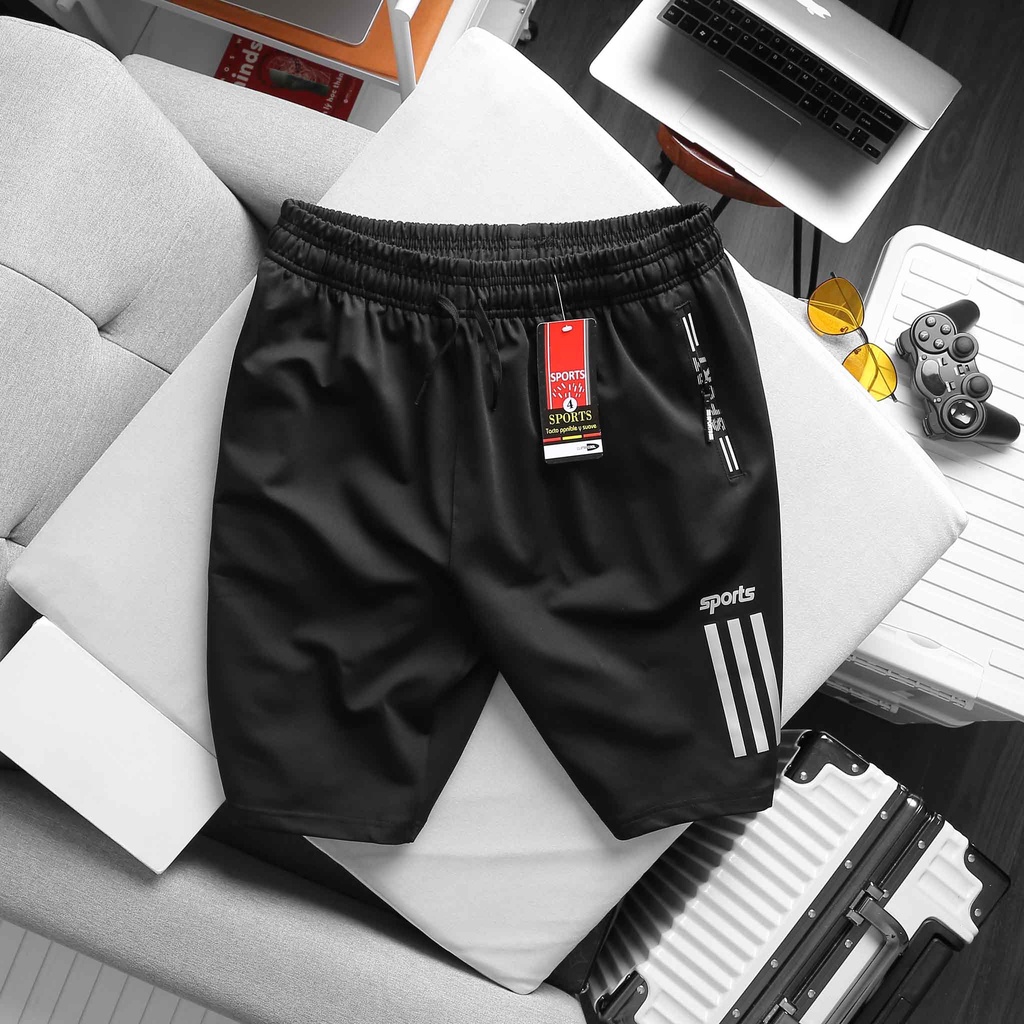 Quần short thun nam bigsize - 3 sọc
