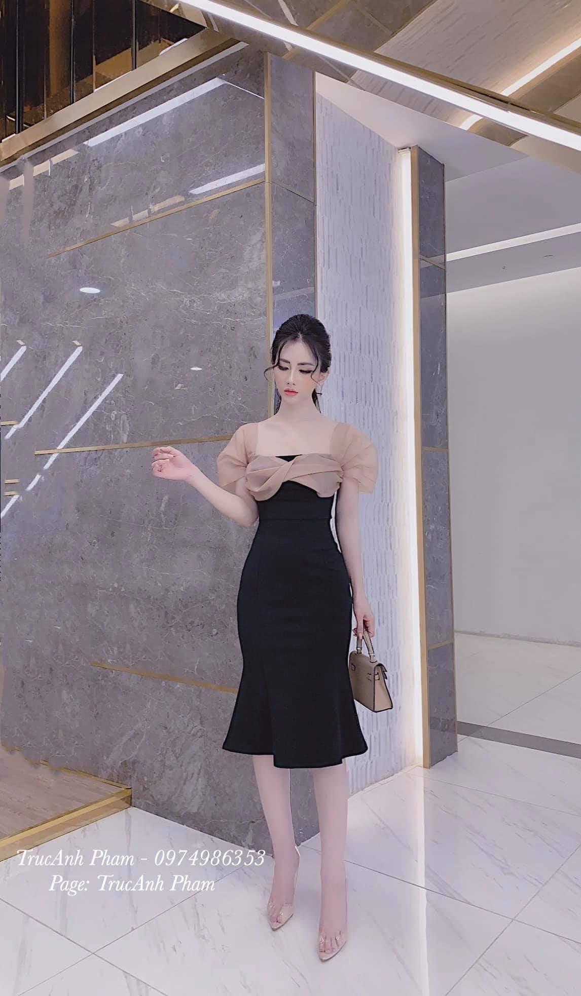 Đầm umi phối lưới kiếng-QH