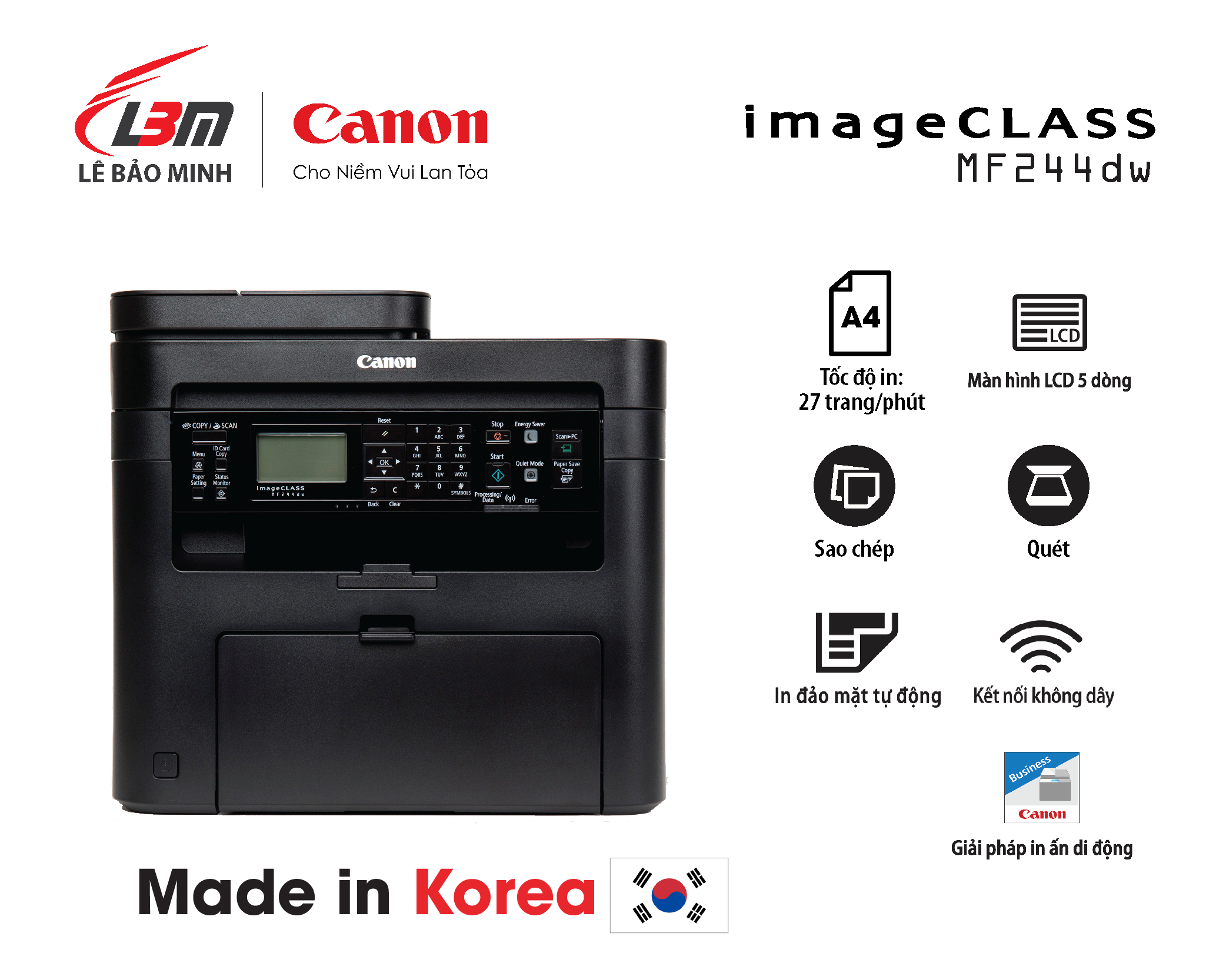 Máy in laser đa năng Canon MF244dw