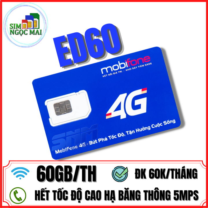 FREESHIP - CHƯA KÍCH HOẠT. Sim 4G Mobifone TK135 Miễn Phí Tháng Đầu 210gb Data - Sim Ngọc Mai
