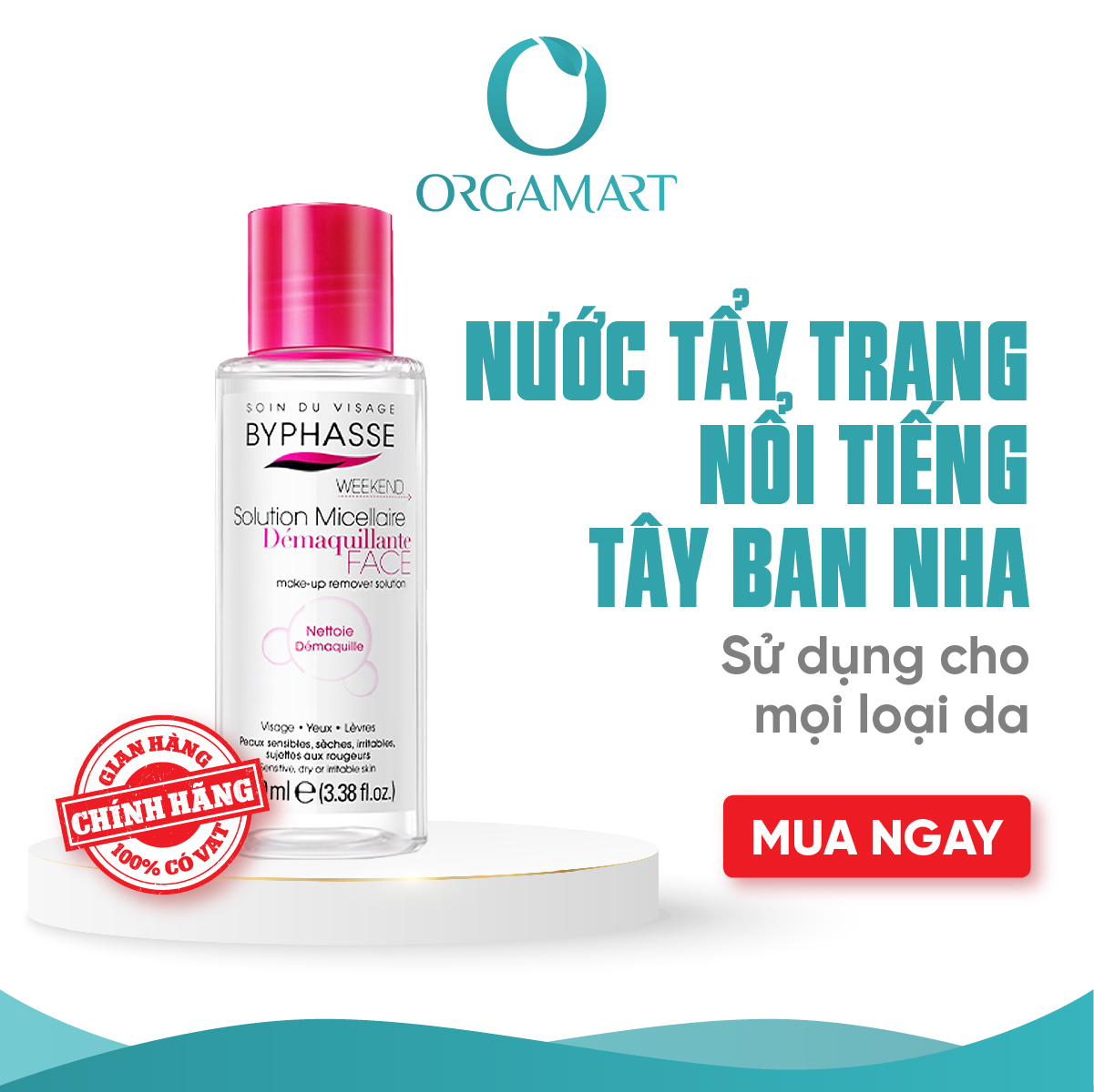 Nước Tẩy Trang Byphasse An Toàn Cho Mọi Loại Da (100ml-500ml)