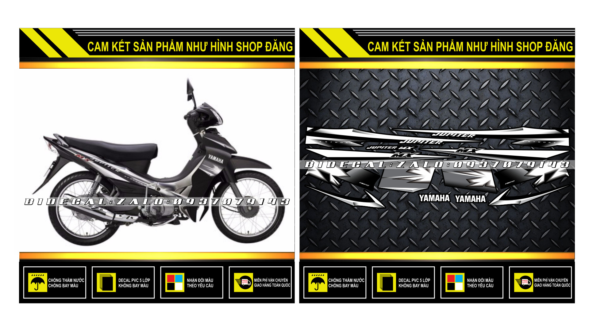 TEM RỜI JUPITER MX BẠC ĐEN