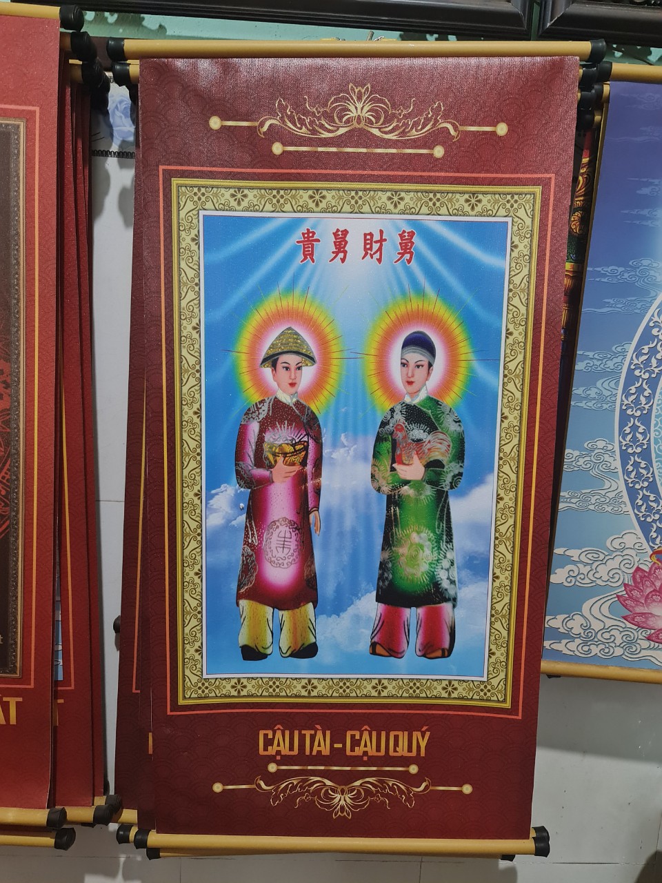 [Tranh Lụa Kim Sa] - Cậu Tài Cậu Quý 40x60cm