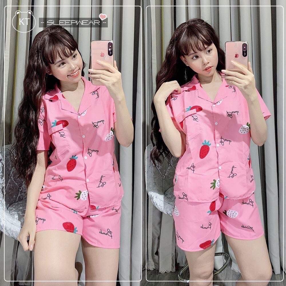 Bộ Pijama đùi lụa form 40-60kg HARI0221