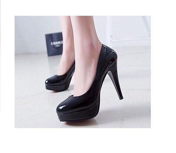 Giày cao gót đế đúp mũi tròn Mo Bin
