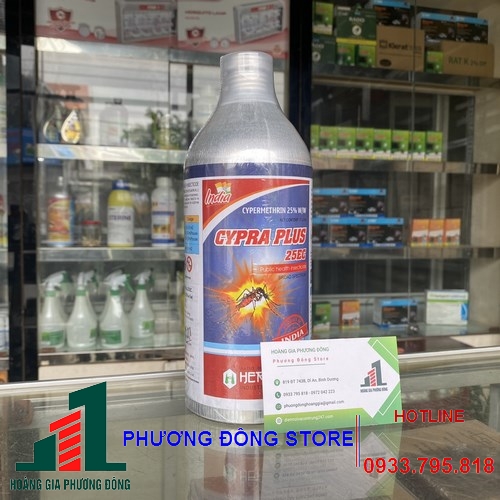 Thuốc diệt muỗi chai nhôm Cypra Plus 25EC (Chai 1 lít)