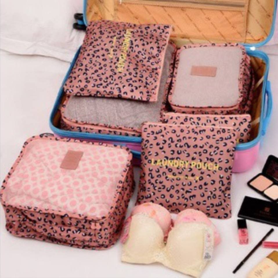 Set 6 túi đựng đồ khi đi du lịch, phù hợp dùng trong vali để chia ngăn và bảo quản đồ đạc, chất liệu bền chắc và ứng dụng nhiều mục đích, sét 6 túi du lịch chống thấm, sét 6 túi du lịch tiện ích, túi đựng đồ đi du lịch