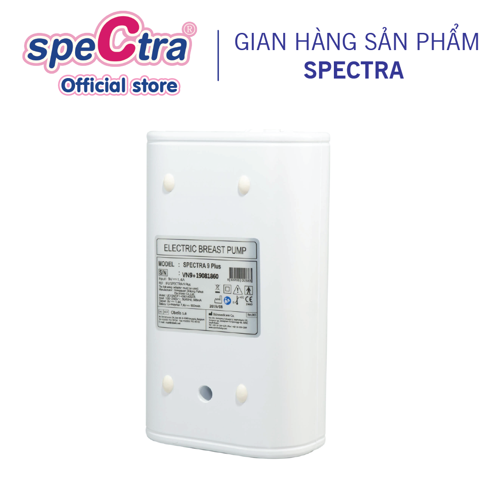 Máy Hút Sữa Spectra 9 Plus - Pin Tích Điện, Hàng Chính Hãng (Bảo Hành 12 Tháng)