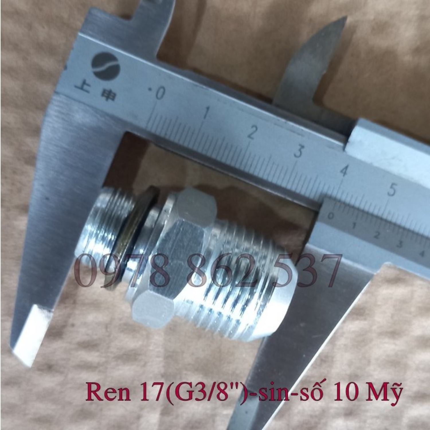 Rắc co thuỷ lực Ren 17 G3/8''-số 10 Mỹ