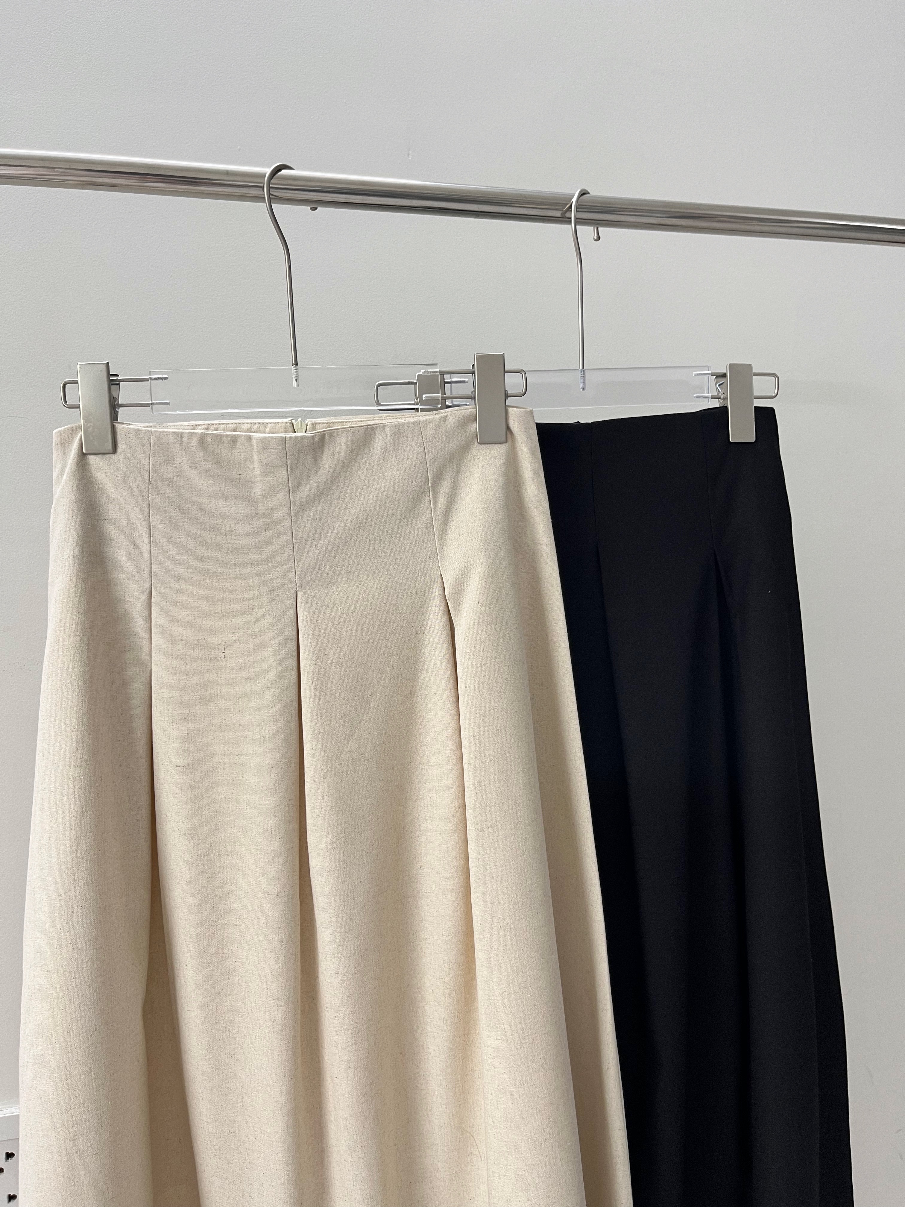 Chân váy xếp ly linen hack dáng Hàn quốc - 𝐊𝐚𝐲 𝐒𝐤𝐢𝐫𝐭
