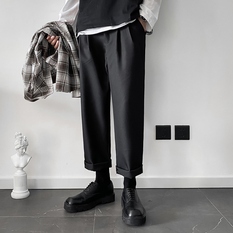 Quần Tây Âu Ống Rộng Chinos Phong Cách Hàn Quốc Kiểu Dáng Baggy Cạp Cúc Thanh Lịch Thời Trang FORHIMCS2 JOGGER NAM 9000063C4