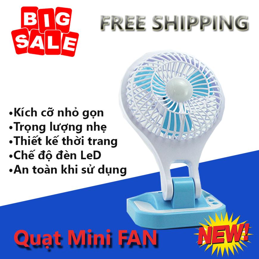 [HCM]Quạt tích điện việt nam Quạt tích điện lớn Quạt Gấp Tích Điện Mini Fan Đa Năng Cao Cấp. Quạt mini FAN ( Quạt gấp) dung lượng sử dụng liên tục 3 - 4h bảo hành uy tín chất lượng