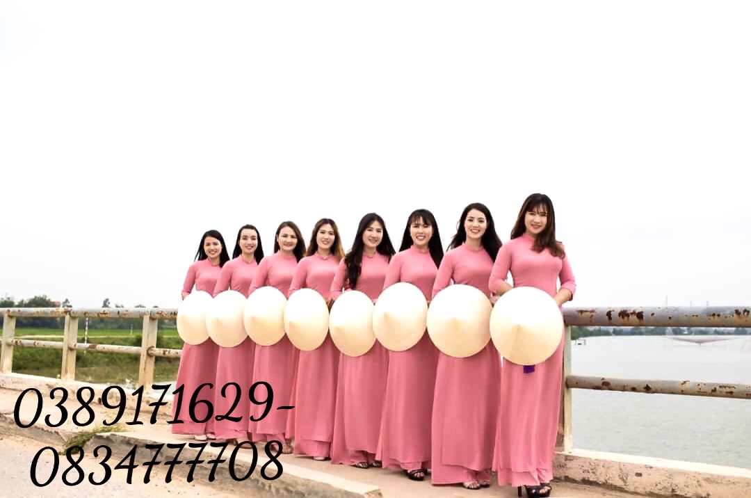 ÁO DÀI LỤA NHẬT TRƠN HỒNG VỎ ĐỖ