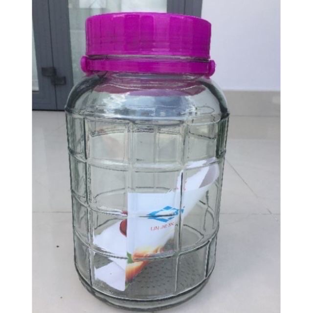 BÌNH THUỶ TINH NẮP TÍM KHÔNG VÒI 5L