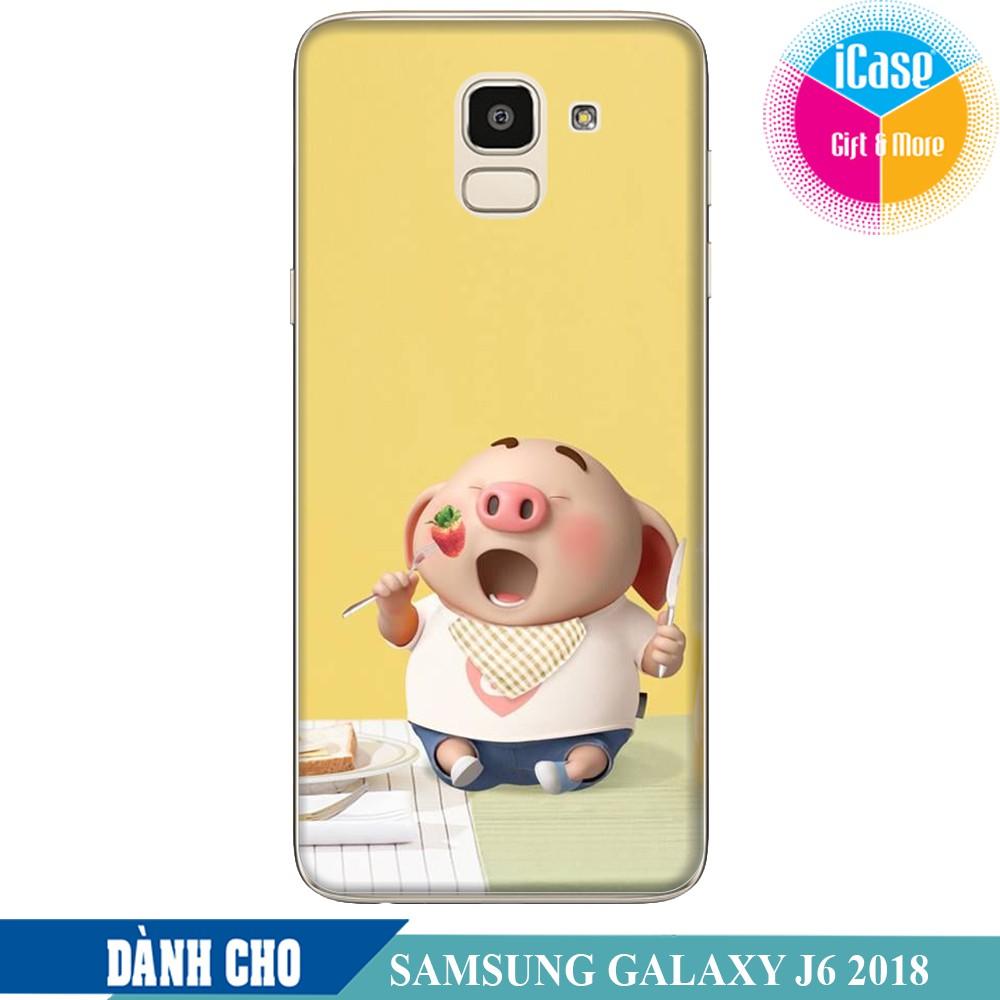 Case for samsung galaxy j6 2018 heo con ăn bánh
