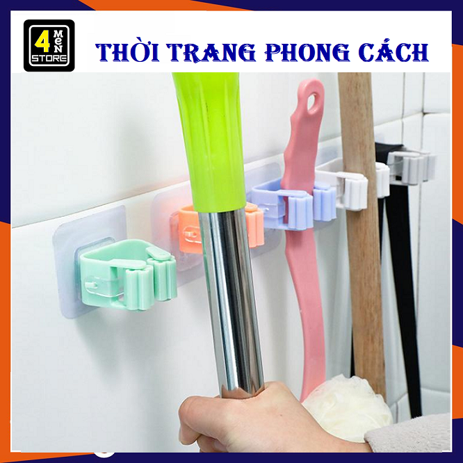 Móc Dính Tường Treo Cây Chổi Lau Nhà Chịu Lực 3kg  Thông Minh Tiện Lợi - Giá Đỡ Chổi ( Cây Lau )