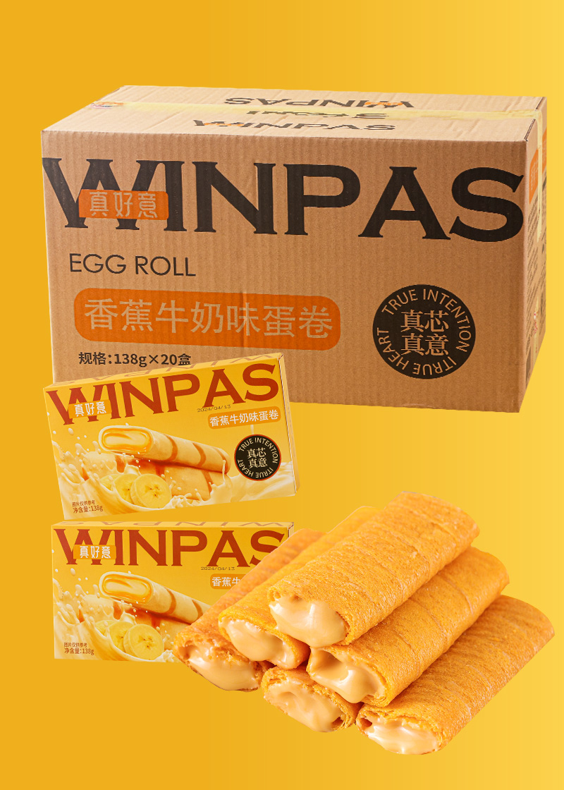 bánh quế vị chuối dạng que nhân kem