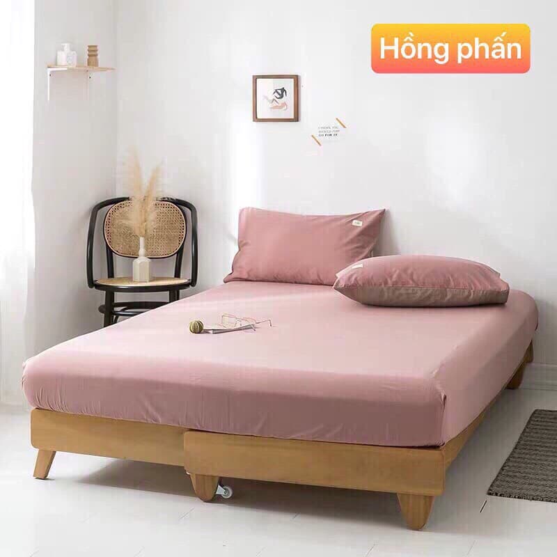 BỘ GA GỐI COTTON MỘT MÀU ĐƠN GIẢN