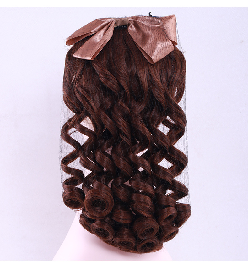 Tóc giả kẹp nơ trung niên B04 💖FREESHIP💖 tóc giả nữ, búi tóc giả, tóc giả hóa trang, tóc cổ trang Sỉ 60k